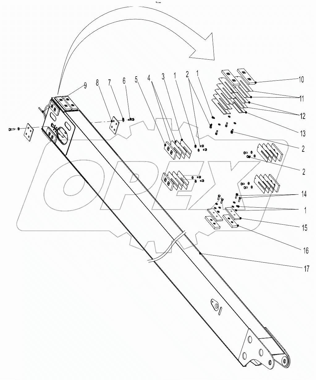  Boom assembly 00771100310000000