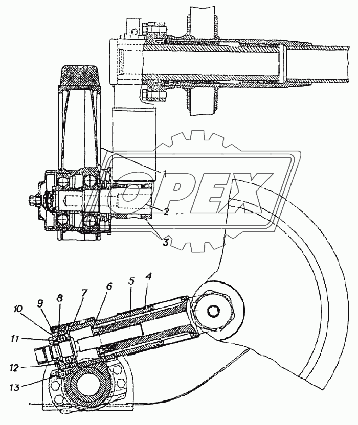 Направляющее колесо и натяжной механизм к ГАЗ-34036-П(37-П),ГАЗ-34039
