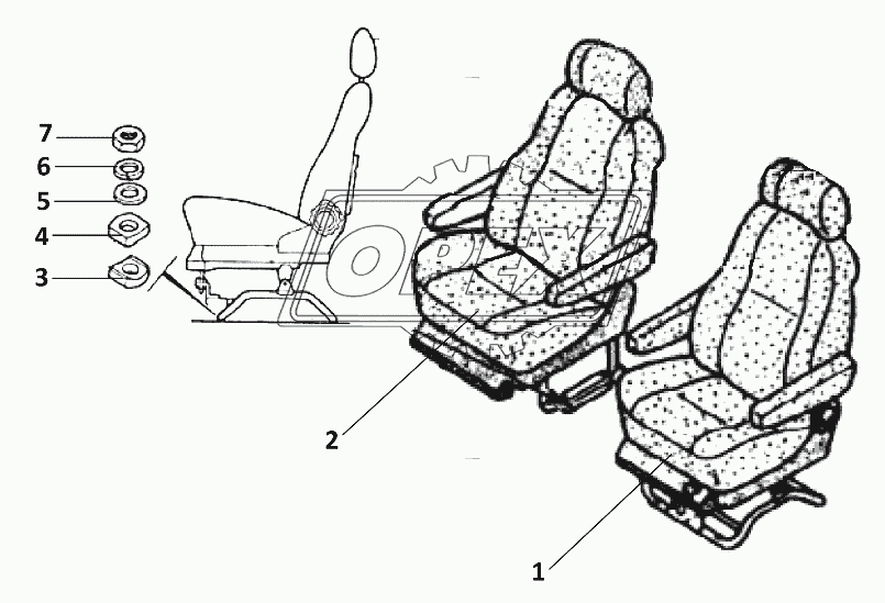 Сиденья передние