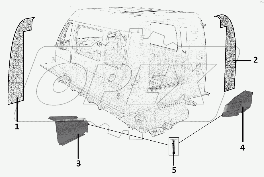 Обивка задней части