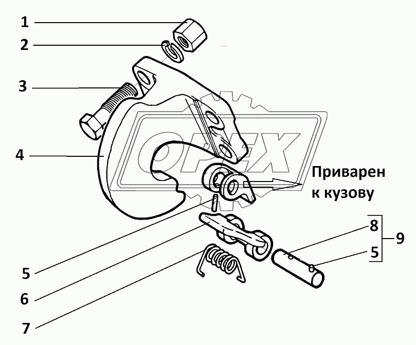 Передние буксирные крюки