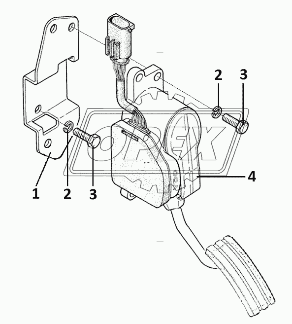 Модуль педальный системы управления двигателем