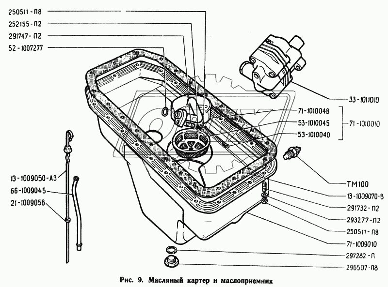 Масляный картер и маслоприемник