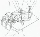 751.3777 Реле электромагнитное 24В 10/20А 5 плоских клемм с кронштейном BMW // DAF // FENDT // CASE // FORD // IVECO // LIEBHERR // MAN // MB // REN; с кронштейном 24В 10А/20А АВАР