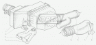31105-1109256 Патрубок фильтра (281х166х157) ГАЗ