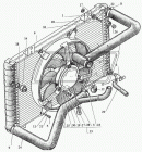 38.3780 Электровентилятор 12V(11 лопаст) радиатора ГАЗ-3110,31105,Газель (дв.ЗМЗ-405,406,409) GAZ 2217 2.3i 1997 - GAZ 2705 2.3i 1997 - GAZ 2752 2.3i 1997 - G КЗАЭ