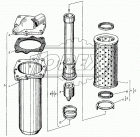151.37.015-3 Трубка фильтра с клапаном Т-150 КПП ф42 L=217 Рвнутр=М36х1,5; (в сборе) пластик