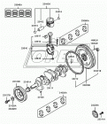 23141-42000 Шпонка сегментная 31,5х5х9,5 коленчатого вала Porter Korea Parts