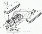 236-1003262 Крышка головки цилиндров с ребрами и патрубком; сн. с пр-ва ЯМЗ