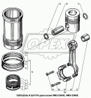 238НБ-1004005-А4 Гильза-поршень+упл. кольца+поршн. кольца ЯМЗ-236,238 С/О Евро-0,1 наддувные; +упл. и поршн. кольца ЯМЗ