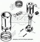 240-1004008 Гильза,поршень,порш.и упл.кольца ЯМЗ-240М2,240БМ2 с разд.ГБЦ БЕЛАЗ,КИРОВЕЦ ЯМЗ