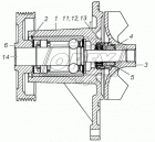 6-3НР25155ЕС30 Подшипник ф16/ф25/ф55 С/И насоса водяного Камаз ЕВРО 2 (с осью в сборе) L=155 КАМАЗ