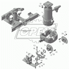 45143-8603010 Гидроцилиндр КАМАЗ-45143 подъема платформы 10т. 2-х сторонняя разгрузка, 4-х штоковый КАМАЗ