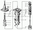 11.3122009-02 Кран управления подкачкой колес (130х50 3отв М16х1,5 креп 2отв.ф8 ; 0х0х147) ПААЗ