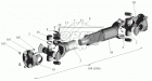 54402-2201010 Вал карданный МАЗ (L=1603+60 мм., 4 отв., МАЗ-54402) задний мост БЕЛКАРД