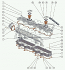 260-1003108 Прокладка С/Ф; 120х425; 2отв.ф52/6отв.ф9, клапанной крышки дв.ММЗ Д-260 Силикон