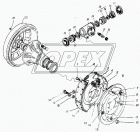 3205-3501012 Щит опорный переднего тормоза ф420; h=45;2отв.ф10/6отв.ф12/4отв.ф22/1отв.ф44 КанашААЗ
