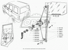 3160-6204011 Механизм перемещения стекла задней двери левый УАЗ