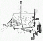 4320Х-6105081 Привод замка 113х95 с тягой в сборе, левый с 10.2009 г. Урал