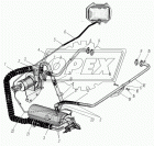 4320Я3-1015204 Труба (медь) ф32 L=235; 1 ромбич.фланец 2отв.ф9, кривая, подводящая насосн. агр УРТ
