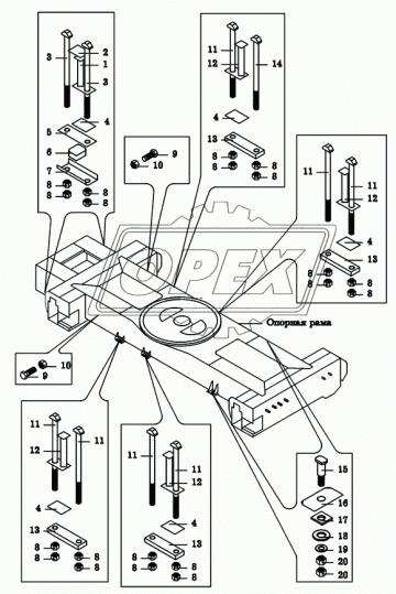 КС-45717.30.012 Болт С/И крепления кронштейна опорной рамы КС-45717