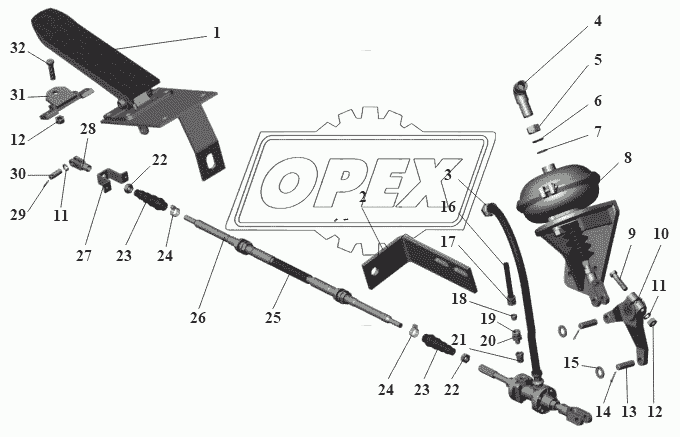 104-1602738 Клапан сцепления МАЗ со шлангами (L=270 мм.) БААЗ