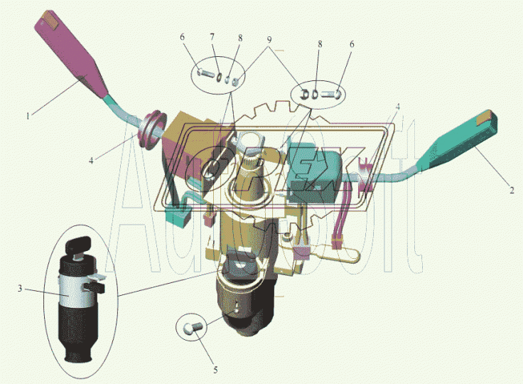 1112.3769 Переключатель указателей поворотов и света ЗИЛ «Бычок», МАЗ АвтоАрматура