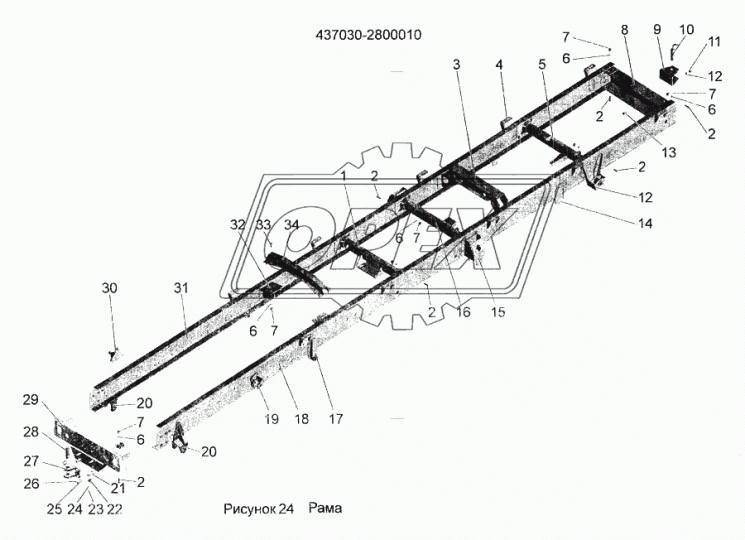 4370-2902445-010 Кронштейн МАЗ передний рессоры передней МАЗ