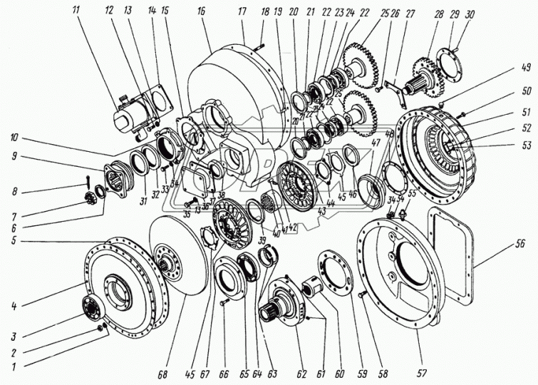 605-06-002 Пружина С/И L=5х10; h=10; 5 витков; dвитка=0,5 прямоугольная полумуфты АМКОДОР