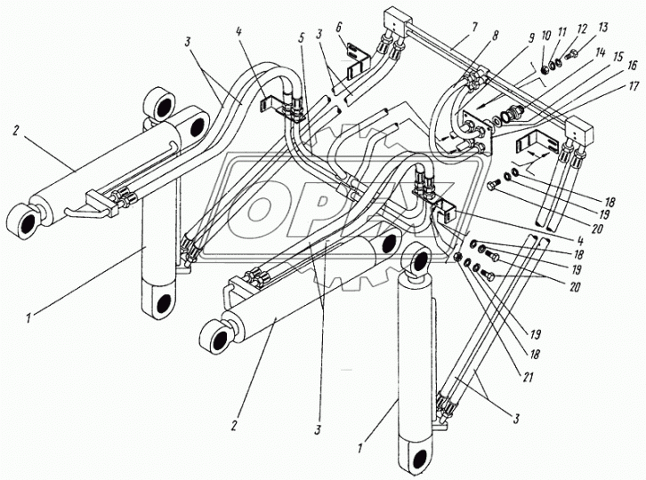 ТО-18А.06.03.000 Гидроцилиндр стрелы проушина/проушина 125х56х710 ТО-18А,ТО-25 СДМ