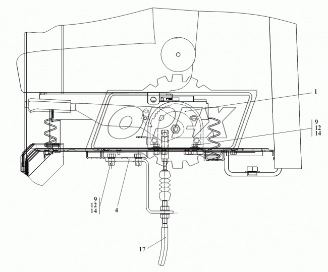 2522-3507015 Механизм вытяжной МТЗ РУП