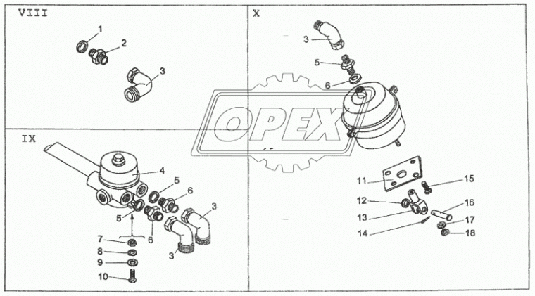 11.3515410 Клапан защитный 4-х контурный КамАЗ,МАЗ ПААЗ