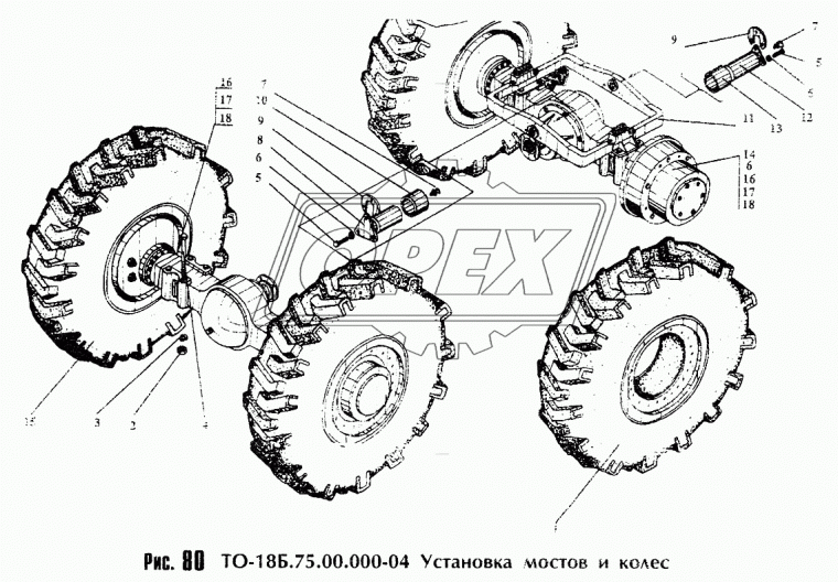 ТО-18Б.05.09.000 Диск колеса разборный АМКОДОР 8+8 отв. фнаруж.=590; h=260; 8отв.ф24; 21,3х24 мост Харьков; (2шт) АМКОДОР