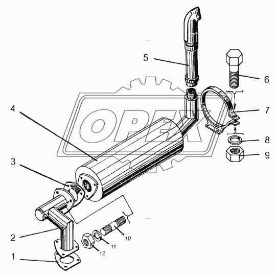 ТО-28.02.02.110 Глушитель ф215; L=570; фтрубы=74/L=410 АМКОДОР