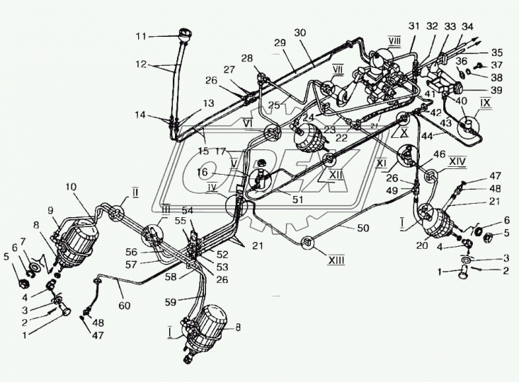 ТО-28.18.00.290 Трубка (сталь) ф12; L=1300 Г=М18+К22/Г=М18+К22 АМКОДОР