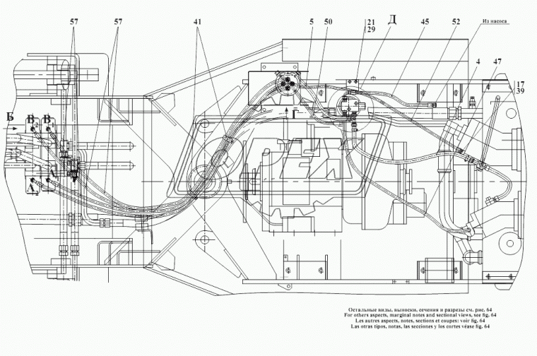 1SNNP6x650A60A61 Рукав ВД (шланг) L=650 Г=М14+К17/Г=М14+К17 1фитинг 90гр.