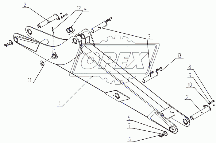702ЕА.02.26.000 Палец АМКОДОР-702ЕА АМКОДОР