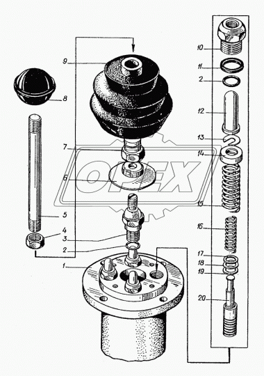 60.100.00.003 Шайба С/И золотника дистанционного блока управления ЭО-3323 ТВЭКС