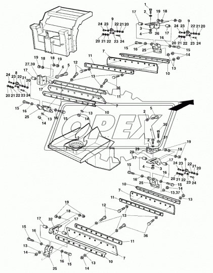 376074 Шайба С/И верхней секции стрелы КС-3579 7019-0398 МАЗ