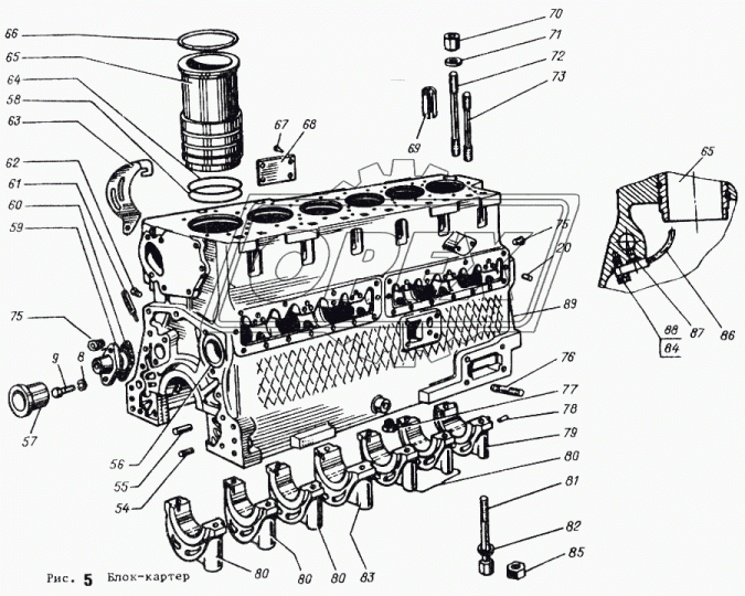 01М-0104 Крышка коренного подшипника