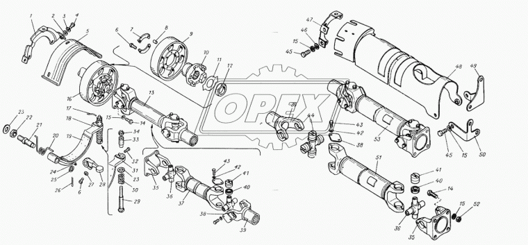 Т4.36.102 Гайка ГОСТ-5916 М52х1,5; h=15 К=64 шкива тормозка карданной передачи ТТ-4М АлтайДизель