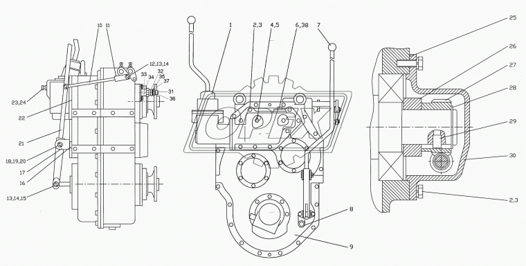 240.30.13.02.000 Тяга ф12 L=270 М12х1,75 Р=56 с головкой 1отв.ф12, гнутая
