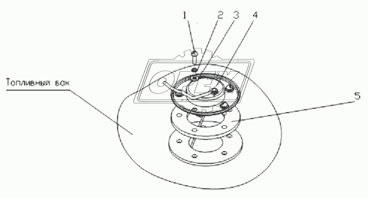 5320-3827013 Прокладка (РТИ) ф43х69; 5отв.ф5 датчика бака топливного КАМАЗ