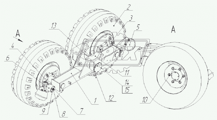 105.042.09.000-26 Тормоз с кулаком прицеп 2 ПТС левый в сборе ТАИМ