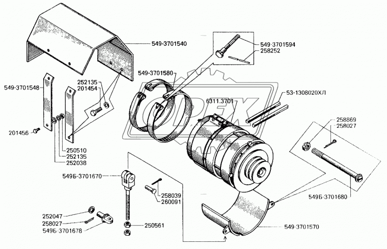 258016 Шплинт; 2,5х32 ЭТНА