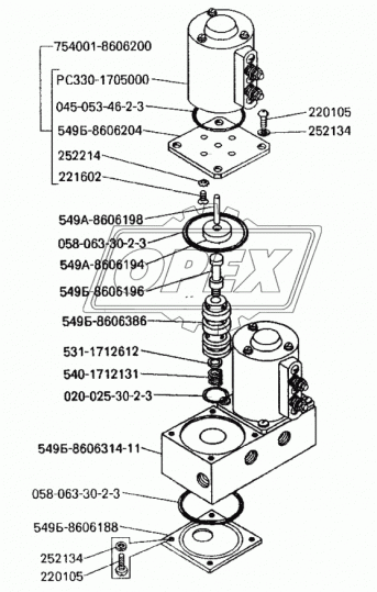 540-1712131 Пружина стяжная L=12 (4вит.) ф9х12 dвит=1,5 МАЗ
