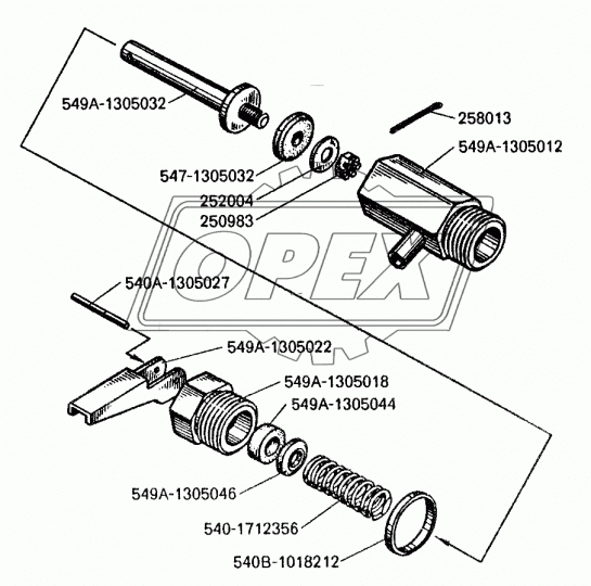 540-1712356 Пружина стяжная L=51 (10вит.) ф13х18 dвит=2,5 МАЗ