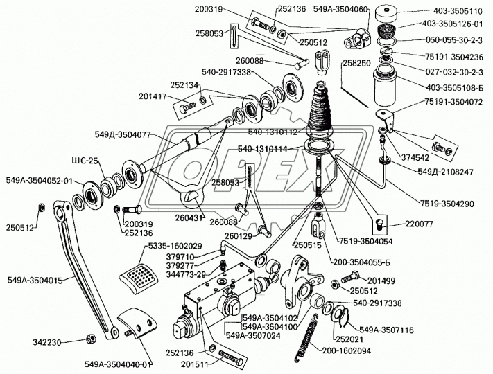 200-1602094 Пружина растяжная L=106 (17вит.) ф16х20 dвит=2 возвратная педали МАЗ