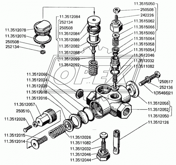1/35466/21 Шпилька М10 L=56 Р1=20х1,25/28х1,25 креп.углового редуктора к мех-му рул.упр. БелЗАН