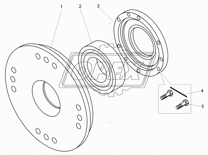 221 РМК шкворня поворотного кулака со шкворнем на сторону MB Actros, Axor MB Actros MP2/MP3 (2002-2020); с пальцем Lema